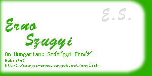 erno szugyi business card